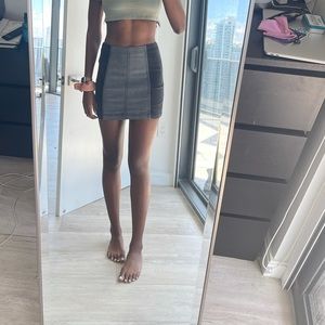 Black and Grey Mini Skirt